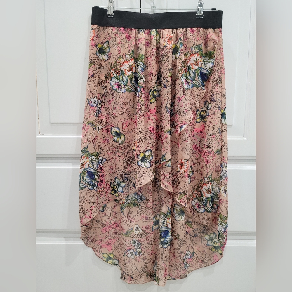 Peach floral skirt